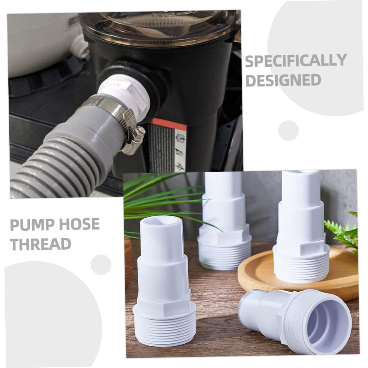 BESPORTBLE 10piezas Adaptador De Manguera para Bomba De Piscina y Accesorios De Filtración De Piscina Compatible Skimmers y Sistemas De