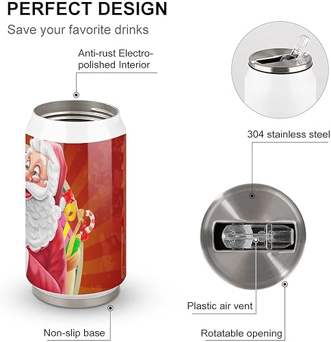 Miniatura 5 de Vaso de Navidad de 10 onzas, acero inoxidable, con cita de Navidad, aislado al vacío con tapas y pajita, taza de viaje para agua, café de doble