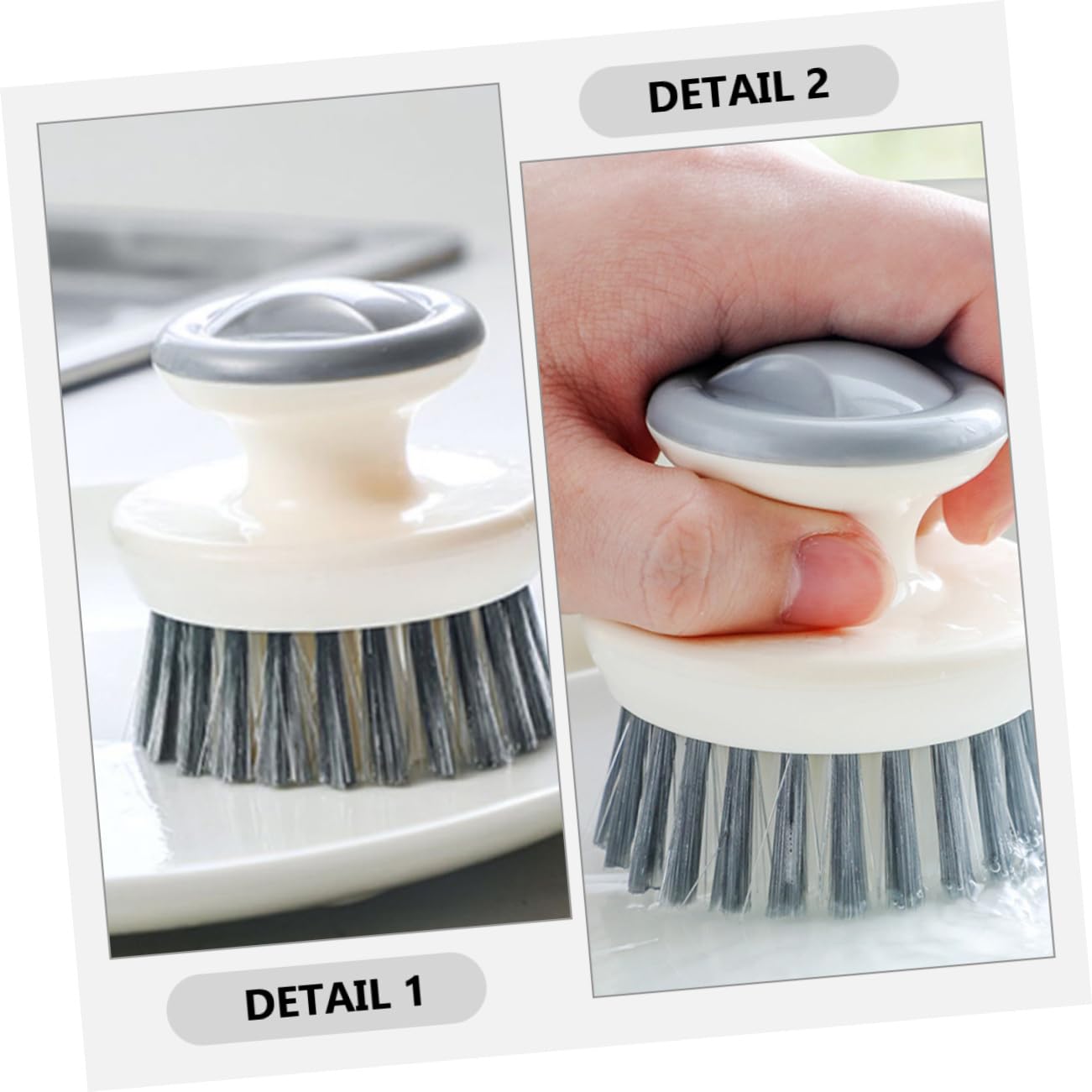 Ciieeo 5 Juegos Cepillo De Limpieza De Cocina Kitchen Gadgets Dish Brush Cepillo para Utensilios De Cocina para Platos para Fregar Platos Páginas Grey 2 Piezas * 5
