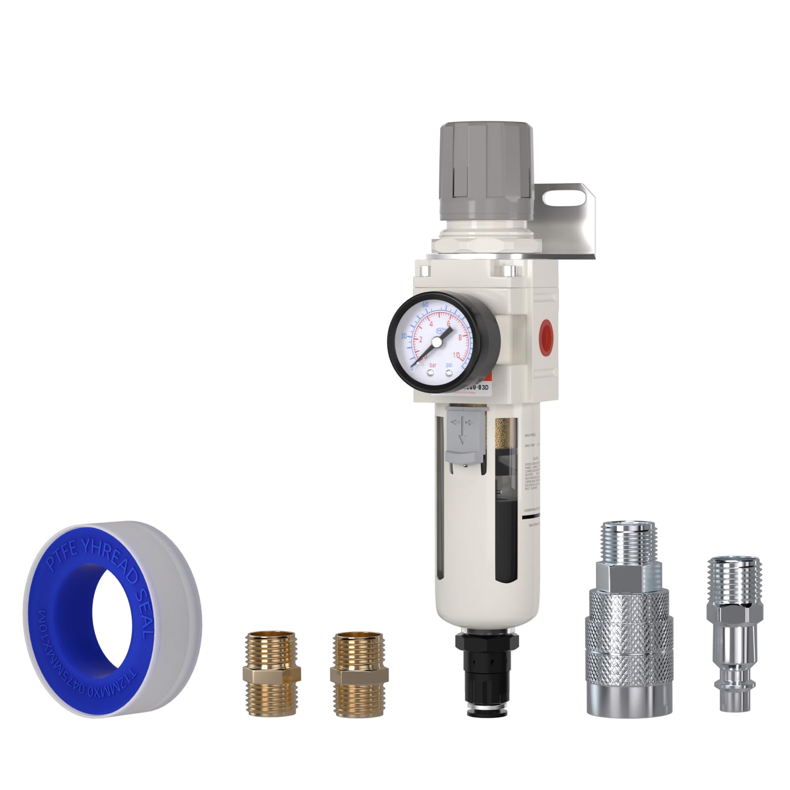 AIRZOE 3/8" NPT Air Compressor Filter & Pressure Regulator Combo AW3000-03 — Amazon image 9