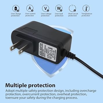 12V Power Adapter Power Supply for Yamaha PA-3 PA3 PA-3B PA3B PA-5 PA5 PA-5D Adapter for Yamaha YPT-310 YPT-320 YPT-330, 2.54M Long Cord, 1 Pack, Black by YTXXDEUS