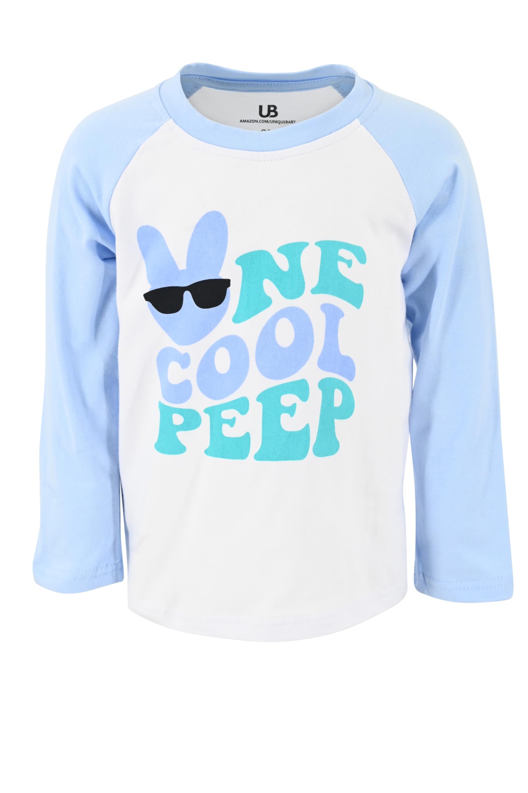Unique Baby Boys Long Sleeve Raglan Graphic T-Shirt for Toddlers and Kids