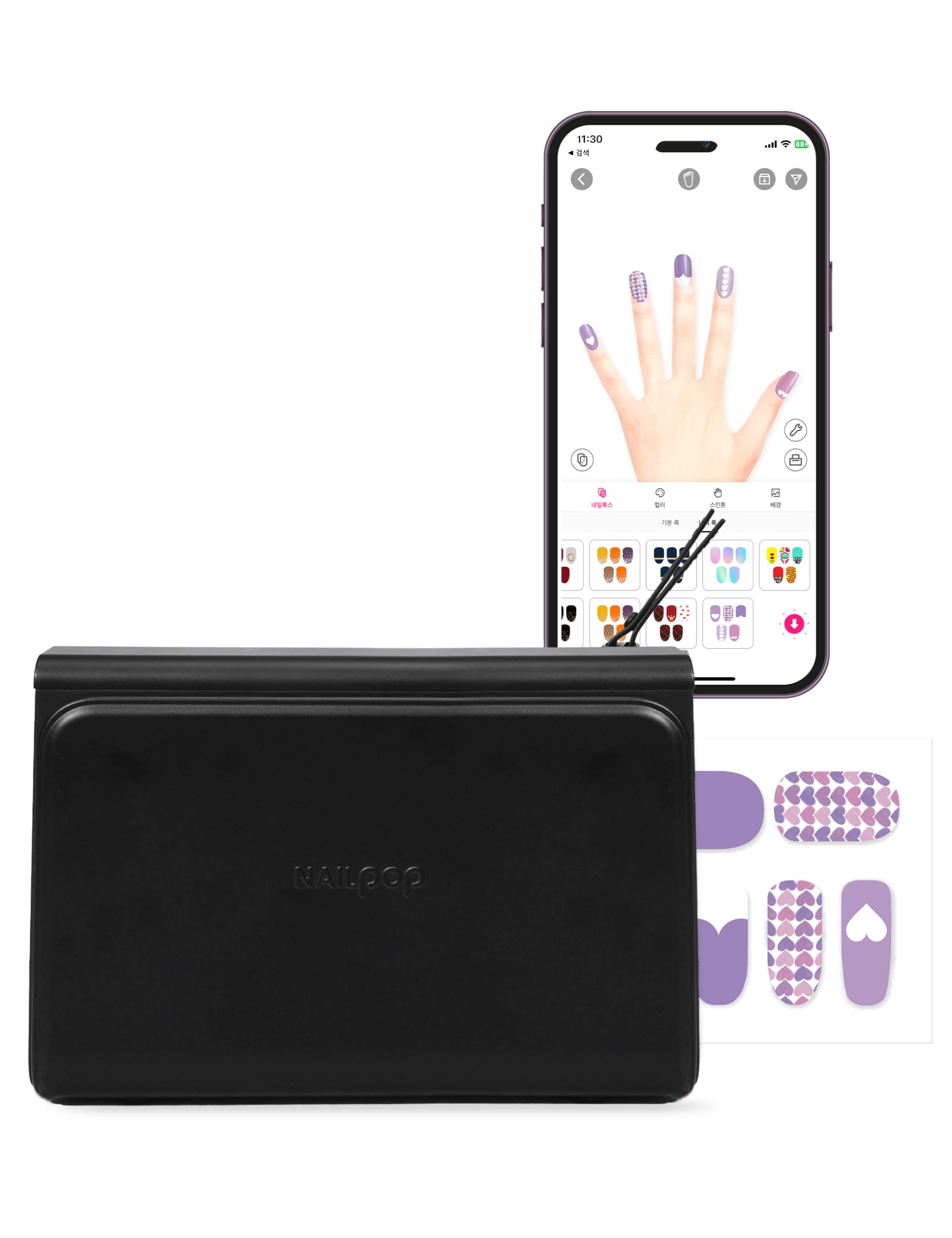 NAILPOP Nail Art Printer Machine – Digital Art Design Printer with 10 Nail Sticker Paper Sheets | Wireless, Automatic NailArt Machine | Limitless Designs & Easy Navigation