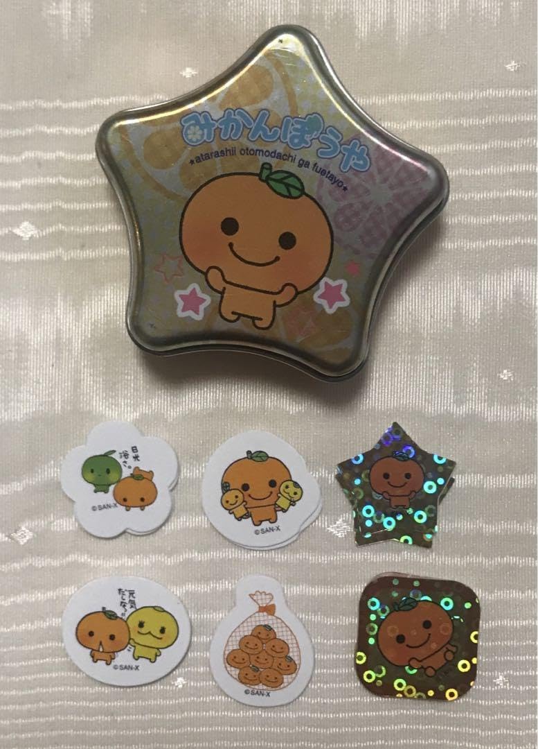 Amazon.co.jp: みかんぼうや シールセット 缶ケース付き 平成レトロ