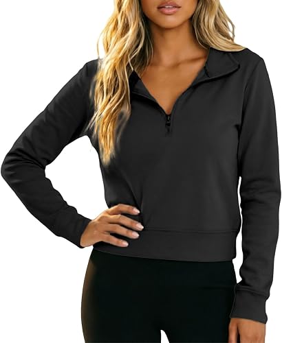 Comfort Colors Sweatshirt Lightweight Quarter Zip Pullover Fall Clothes For Wome