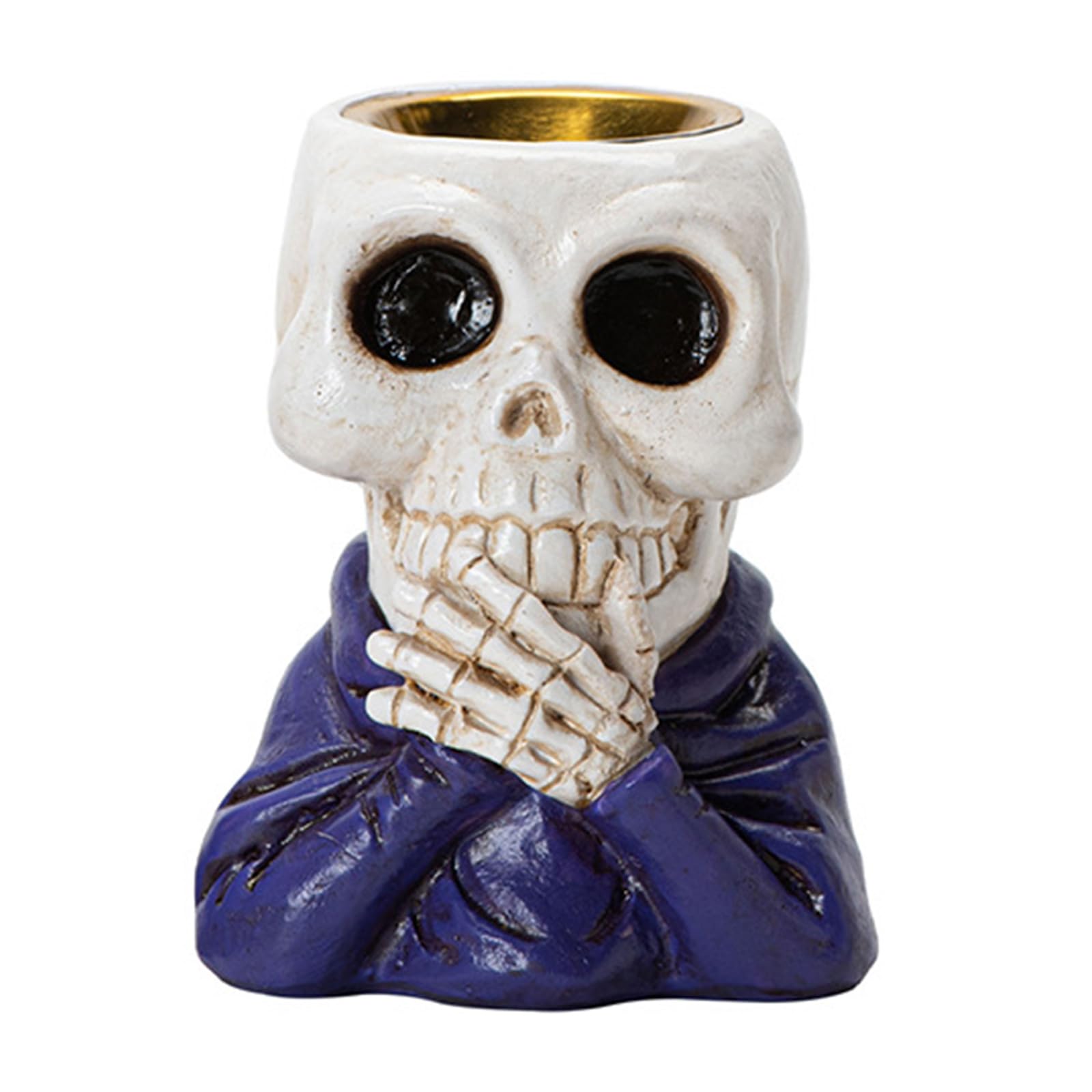 carotoe Incenses Burners Ornament Decorative Incenses Holder Censers for Stick Sages Cones Skeleton Statue Decors Home Decors Skeleton Statue