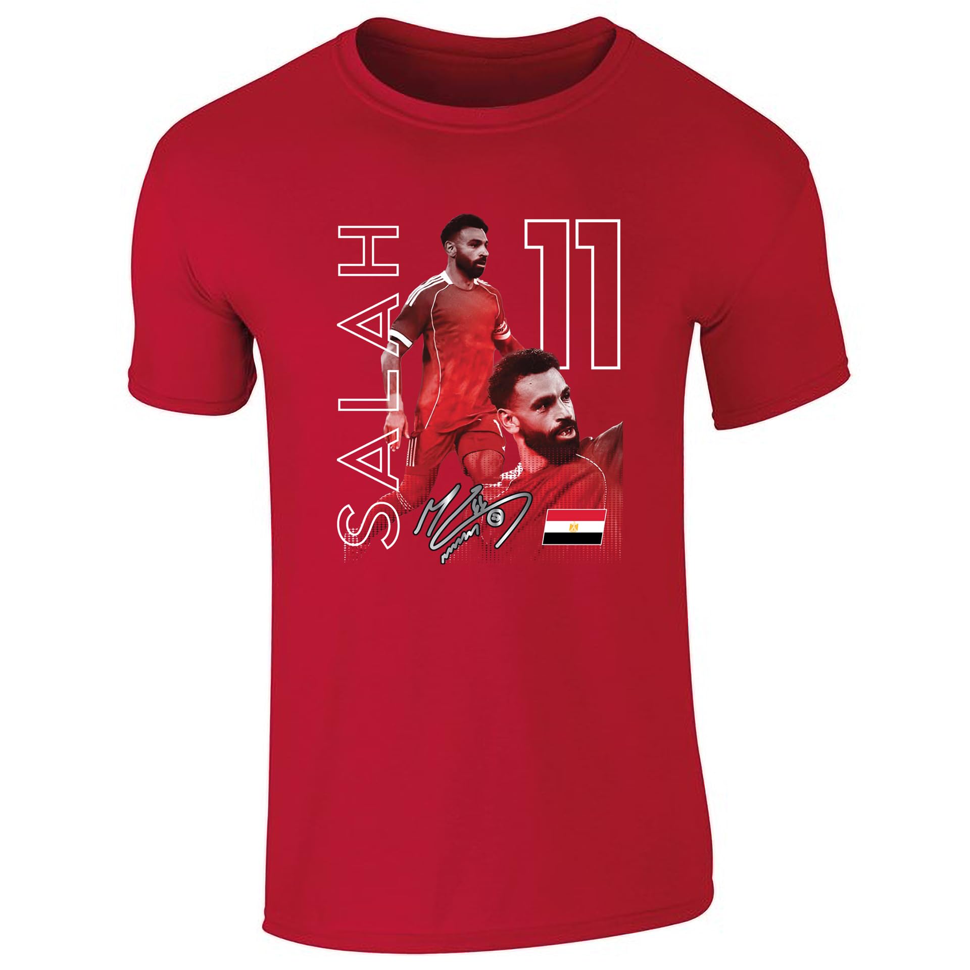 Salah Liverpool Themed T-Shirt – Football Fan Tee (UK, Alpha, 3XL, Regular, Regular, Red)
