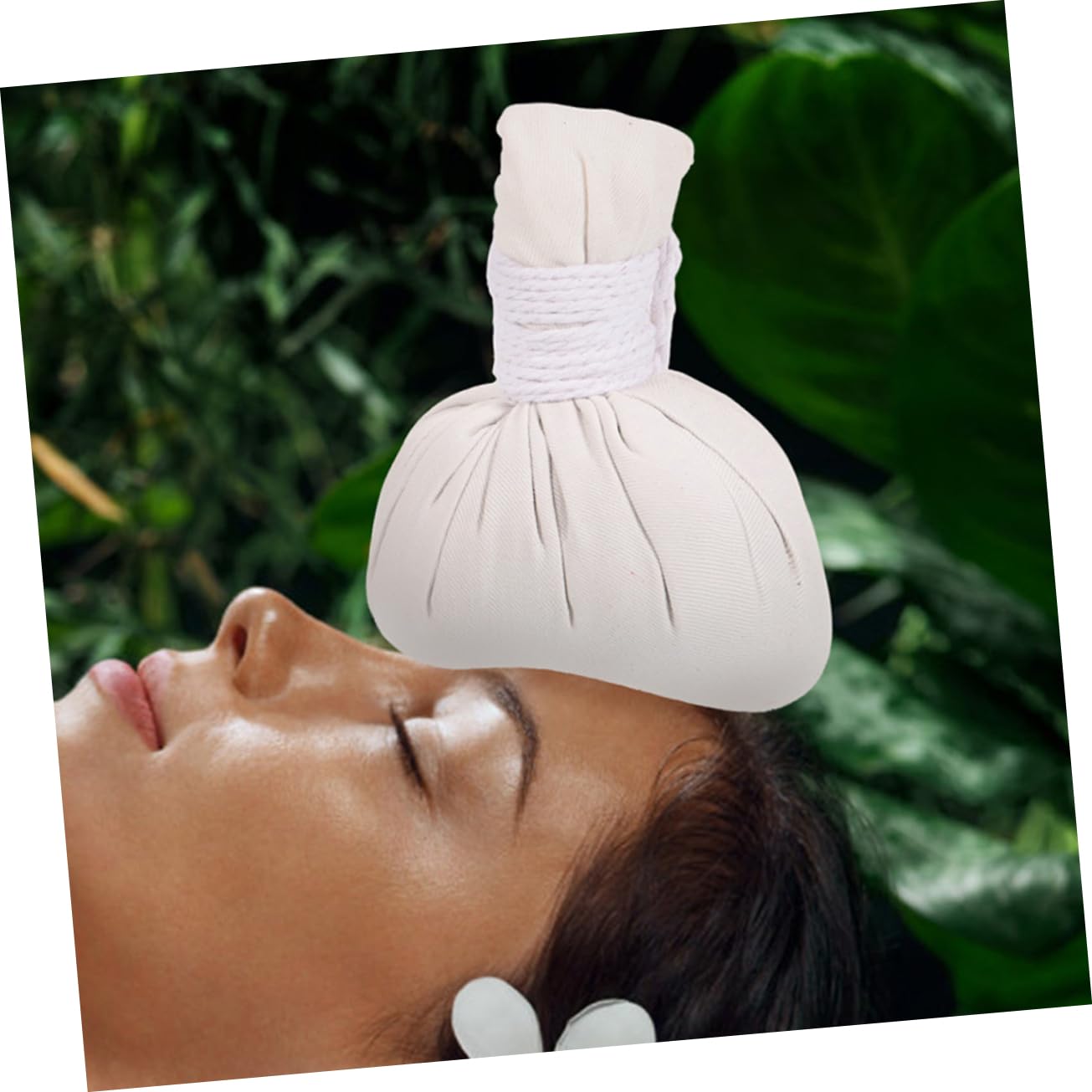 WOONEKY 4 Bolas de Masaje y Relajación Profunda Hierbas Chinas de Aromaterapia y Tela de Algodón para Terapia de Calor, Tamaño Portátil Ideales para Spa