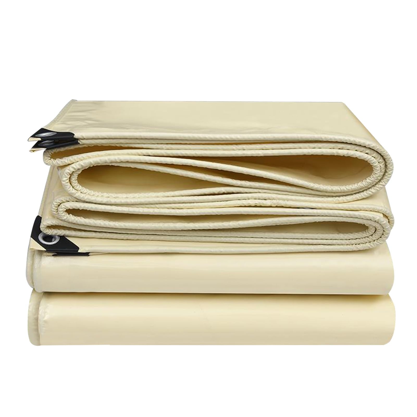 SIAMZYWV Heavy Duty Waterproof 500g/m² Beige Tarpaulin 2x2m 3x3m 4x4m 5x5m Waterproof Cloth for to Cover Furniture, Shed Roof Cover, Groundsheet(1.5x1.5m)