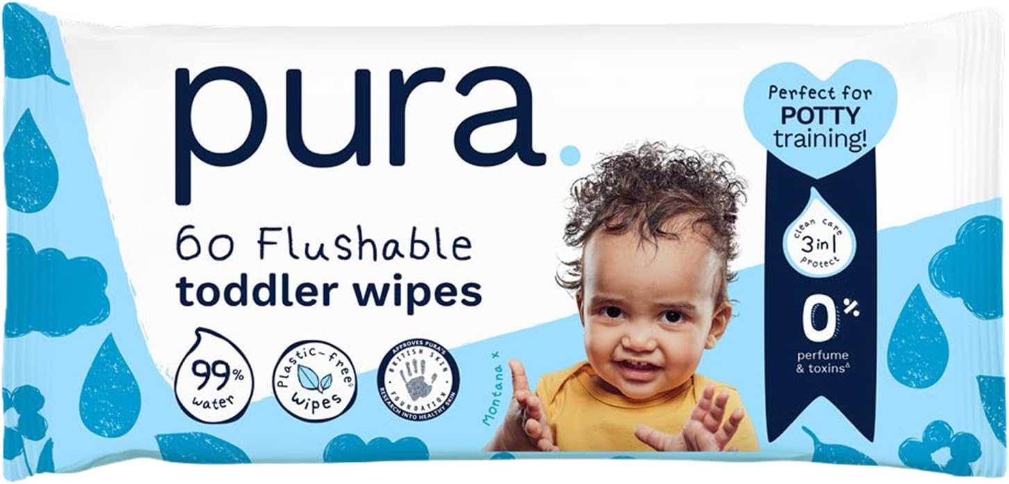 Flushable Baby Wipes 60 Count Sensitive Skin