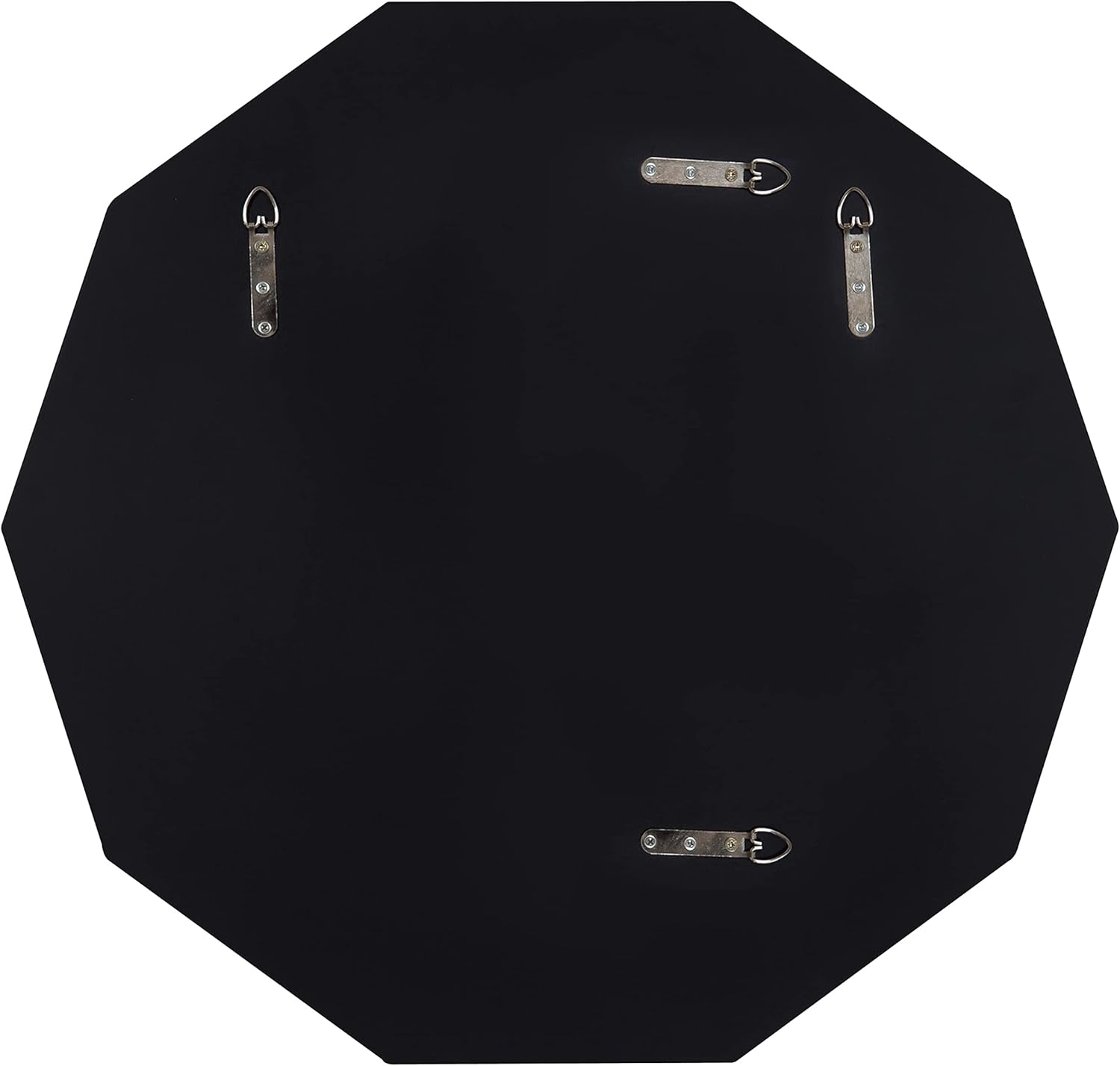 Kate and Laurel Deka Modern Geometric Wall Mirror; 25 x 26; Black; Decorative Etched Geometric Mirror for Wall with Starburst Shape and Contemporary Finish