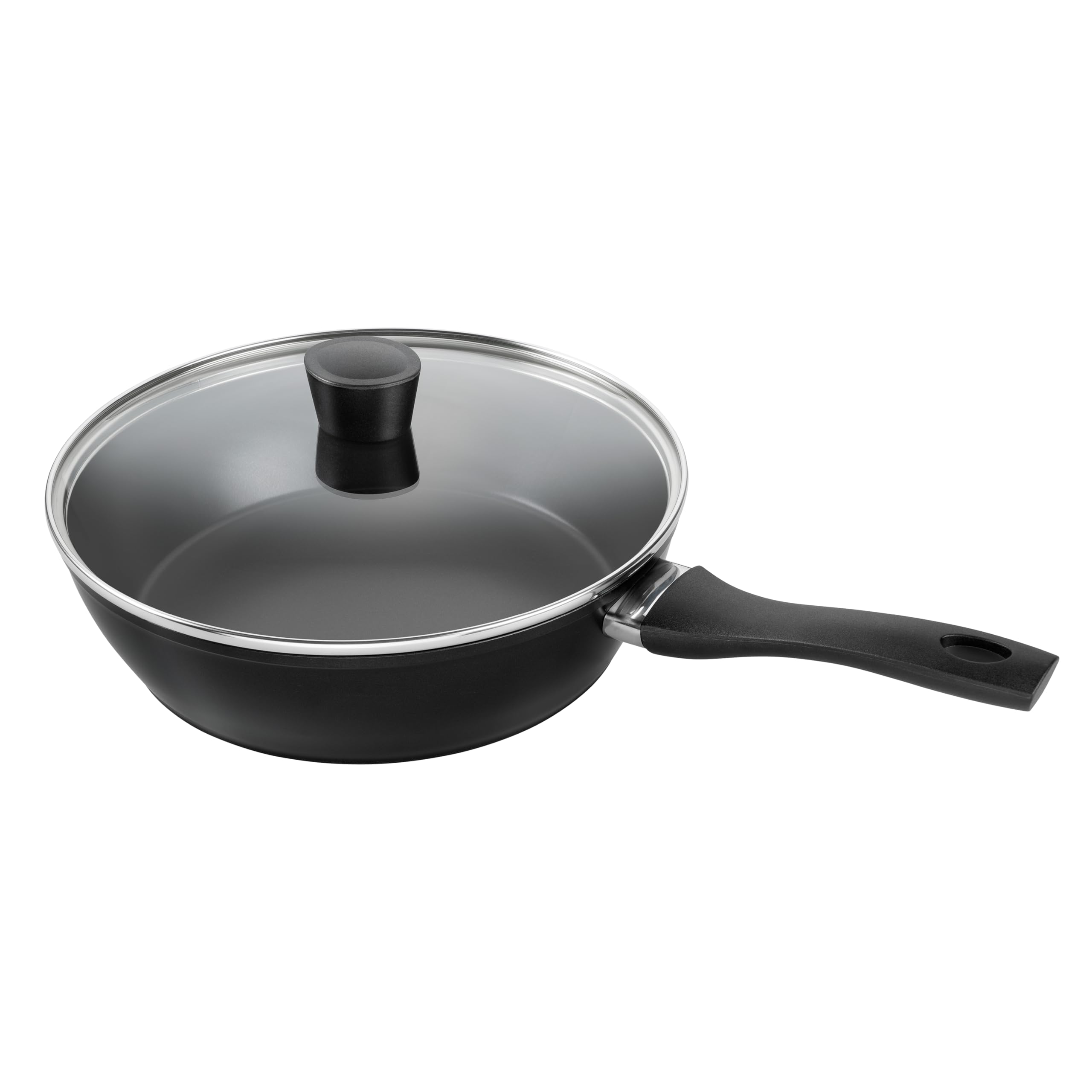 HENCKELS by ZWILLING Breeze 28 cm Sauté Pan with Lid with Non-Stick Ceramic Coating Suitable for Induction Cookers, Black