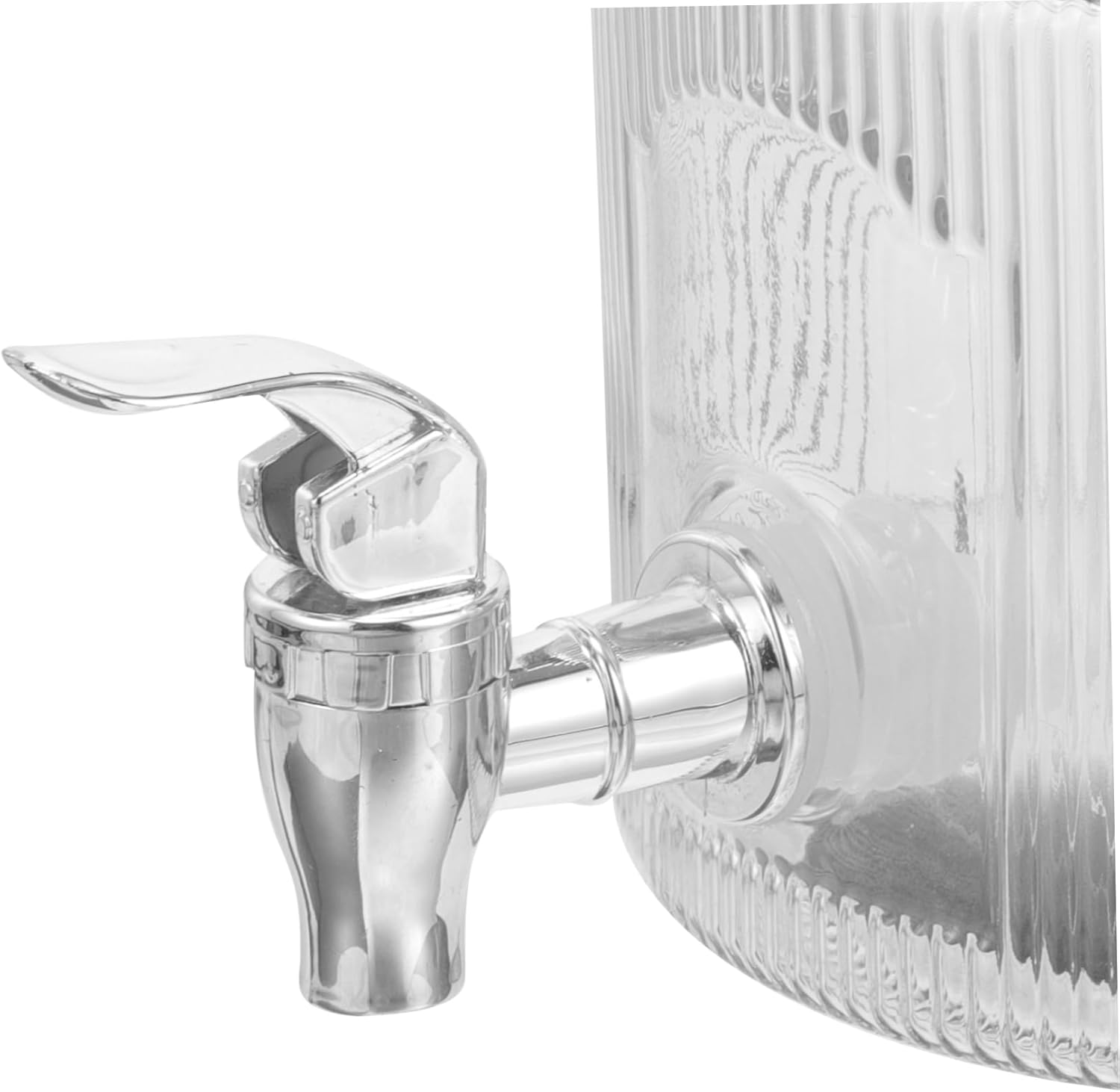 Glass Beverage Dispenser with Spigot Fruit Tea and Drink Storage Jar for Parties Stylish Glass Water Dispenser for Fridge Easy Pour Tap for Cocktails and Flavored Water