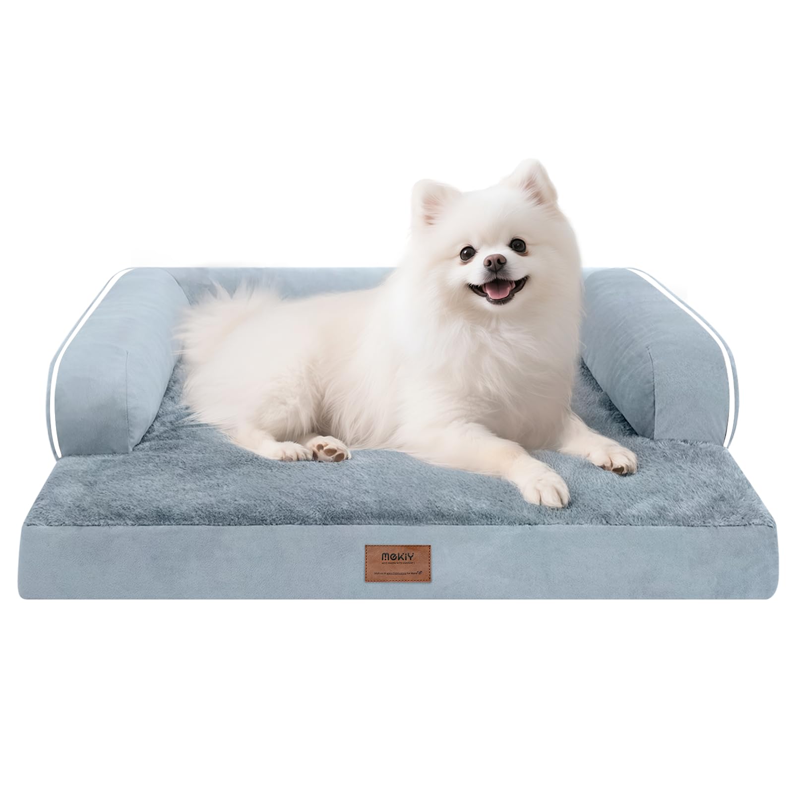 Small Dog Bed Orthopedic Washable Cat Bed Memory Foam Small Couch Sofa Indoor Comfy Pet Beds with Waterproof Removable Cover & Non-Slip Bottom