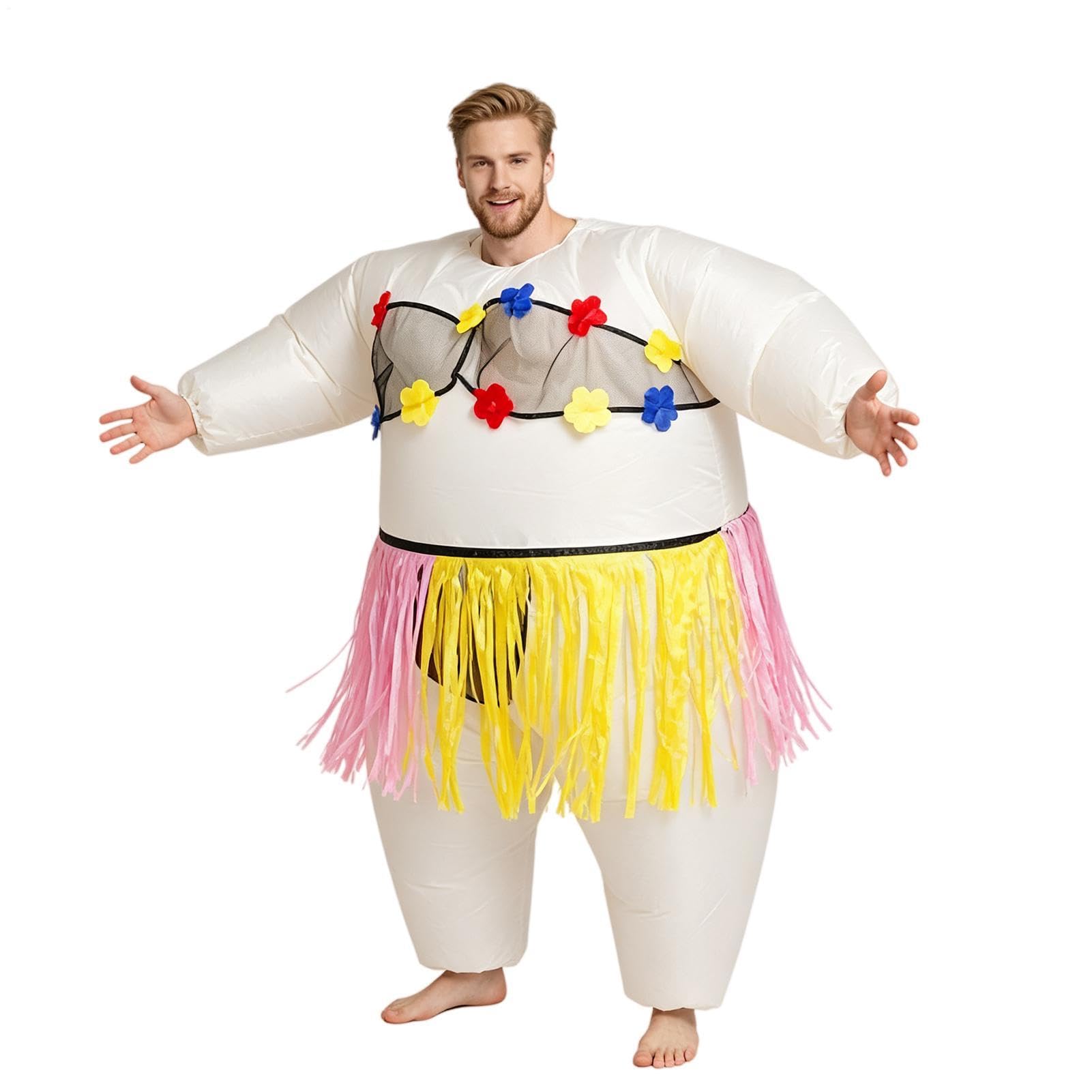 Aufblasbare Kostüme für Erwachsene Leichtes Hawaii-Verkleidungsset | Aufblasbares Cosplay Kostüm Für Feiertagsfeiern, Halloween, Weihnachten, Partys, Zusammenkünfte und Theateraufführungen