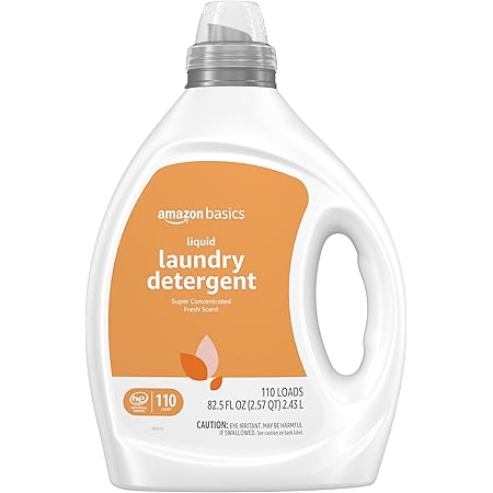 Amazon Basics Concentrated Liquid Laundry Detergent, Fresh Scent, 110 loads, 82.5 Fl Oz (Previously Solimo)