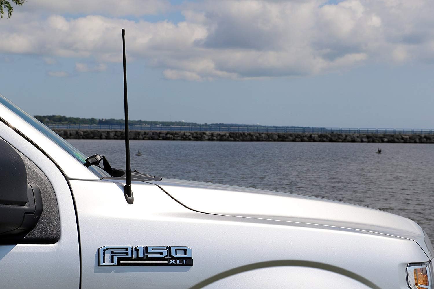 AntennaMastsRus - 17" All-Terrain Flexible Rubber AM/FM Antenna fits Freightliner Cascadia/Columbia/Coronado/M2 (All Years) Semi Truck - Spring Steel Internal CORE