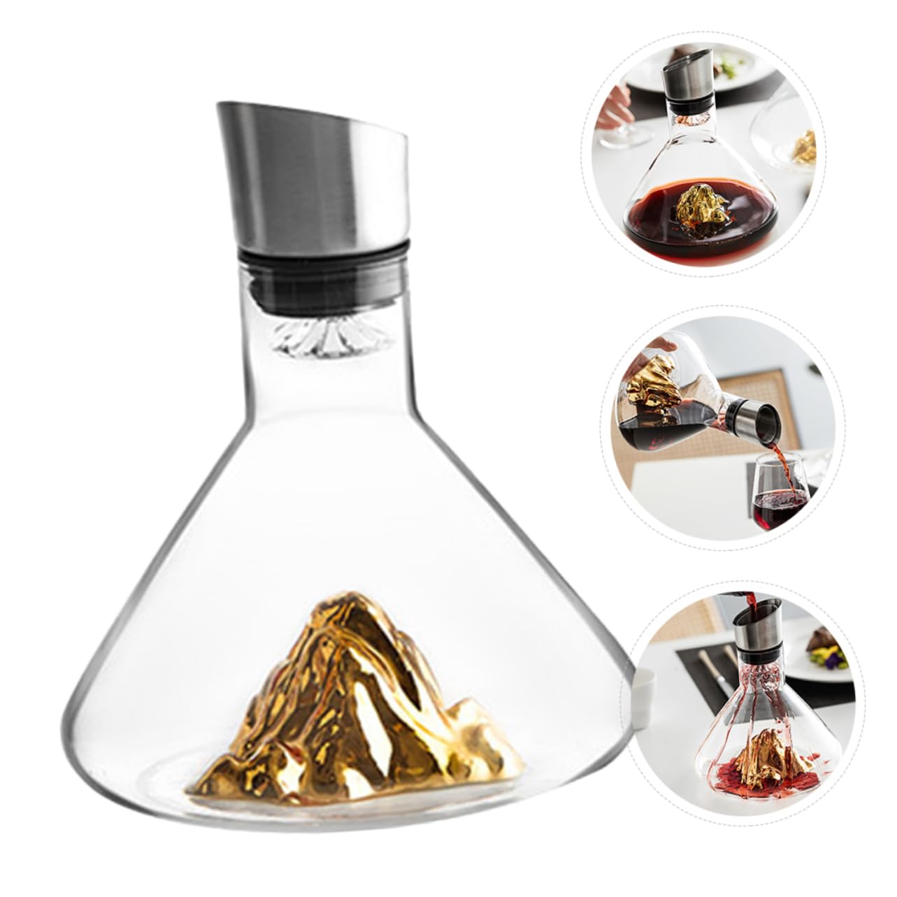 TOPBATHY Decantador De Cristal Decantador De Vino Portátil Decorativo Para Amigos