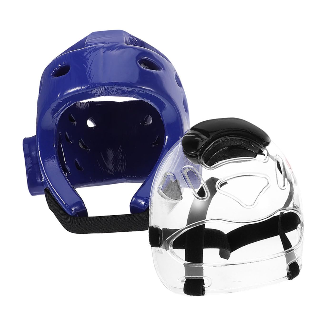 Casco Protettivo per Karate Ragazzi Blu, Leggero e Regolabile | Imbottitura in Schiuma ad Alta Densità, Adatto a Sparring e Allenamento, Protezione Facciale per Giovani