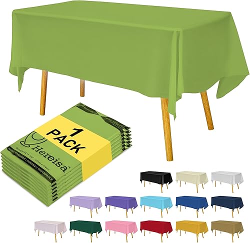 Miniatura 87 de Mantel desechable de alta calidad, paquete de 12, manteles de 54 x 108 pulgadas para fiestas, manteles decorativos para mesas rectangulares, mantel