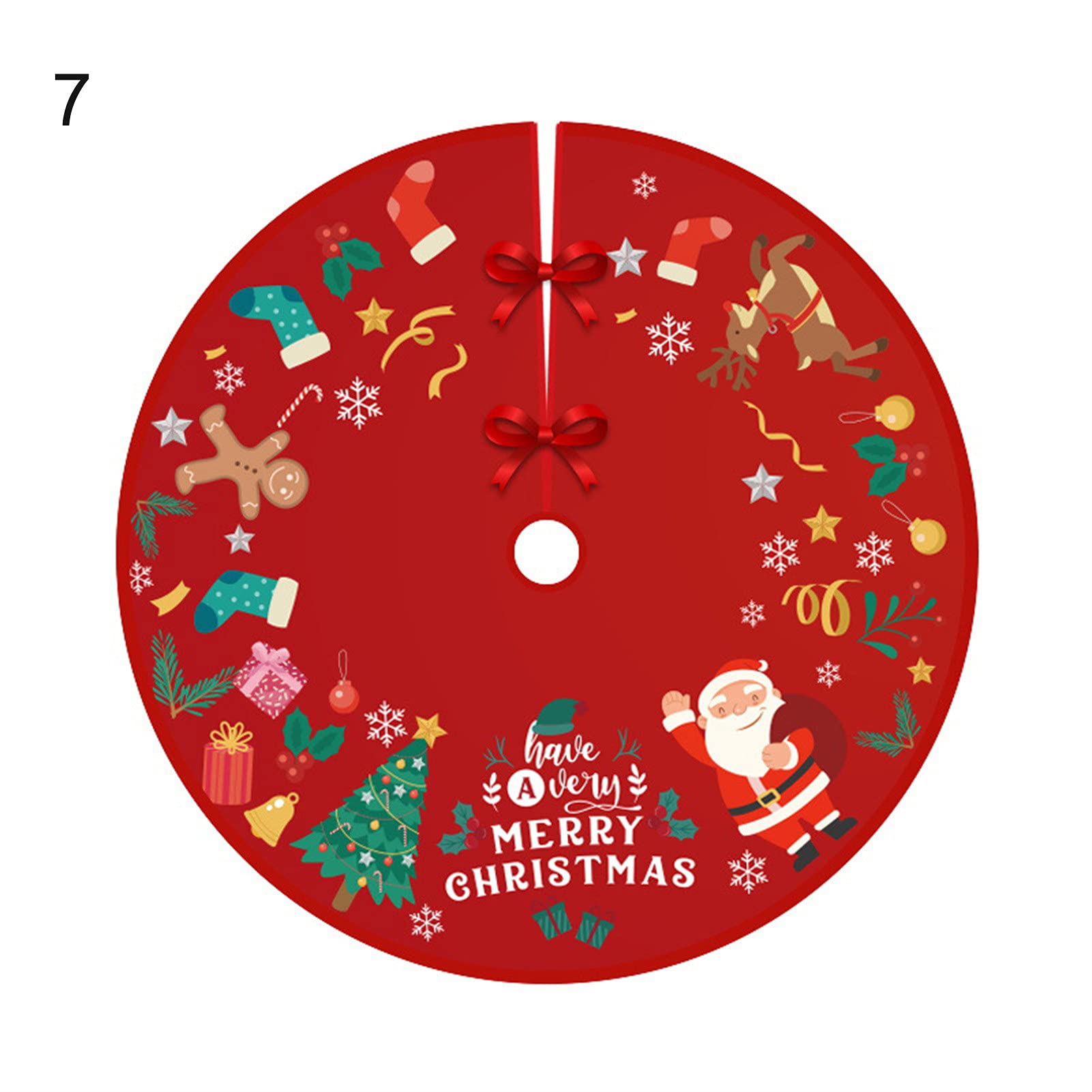 Christmas Concepts Gonna Per Albero Bianca 48 Pollici Con Fiocchi Di Neve - 2