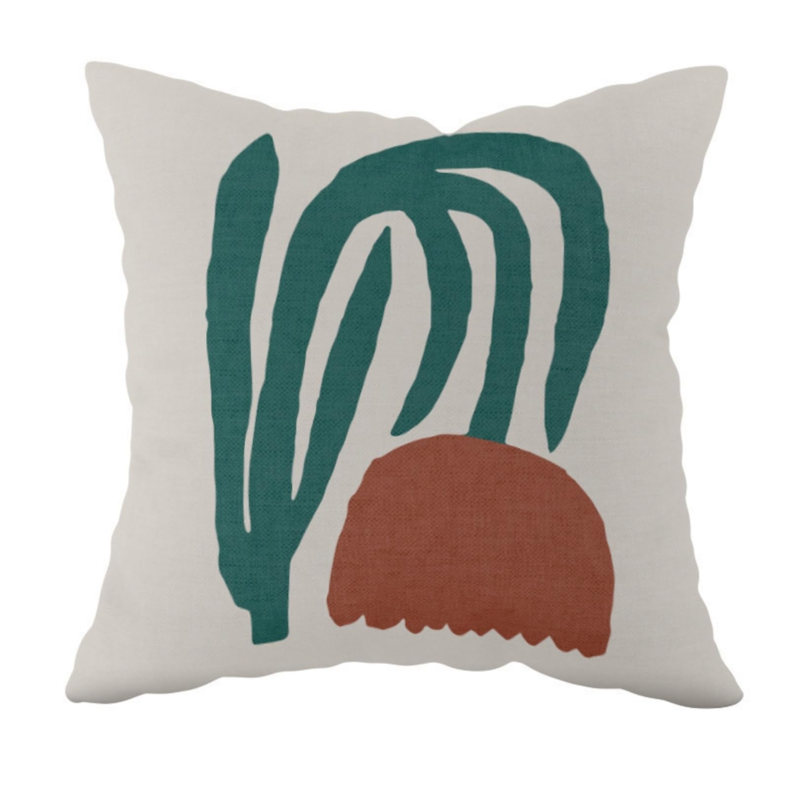 Cushion Covers 40cm x 40cm Green Abstract Pillowcase Invisible Zipper