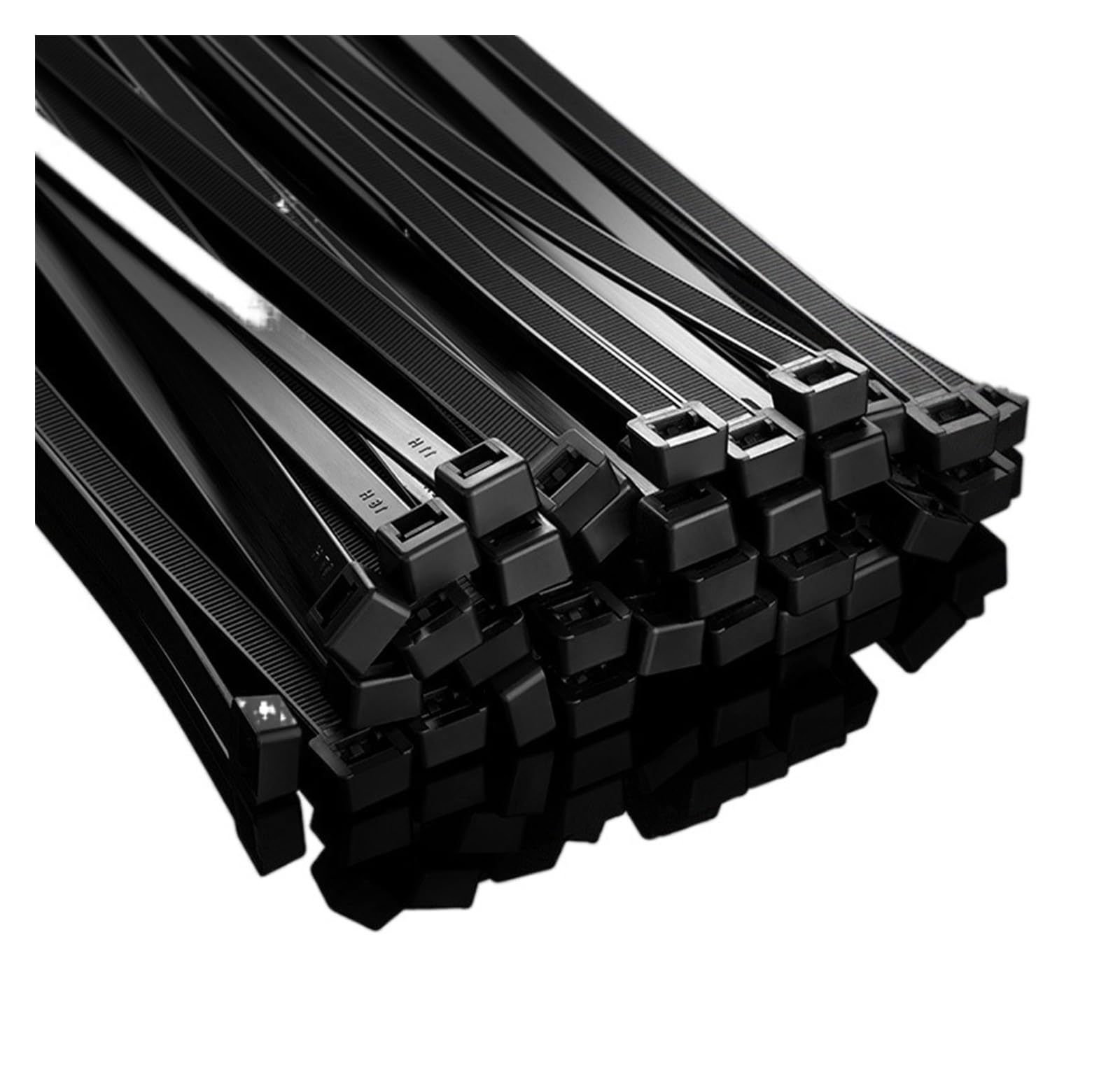 Zapinane na zamek Samoblokująca plastikowa nylonowa opaska kablowa, 100 sztuk, czarny pierścień mocujący, zestaw przemysłowy(3X100 width 1.8mm)