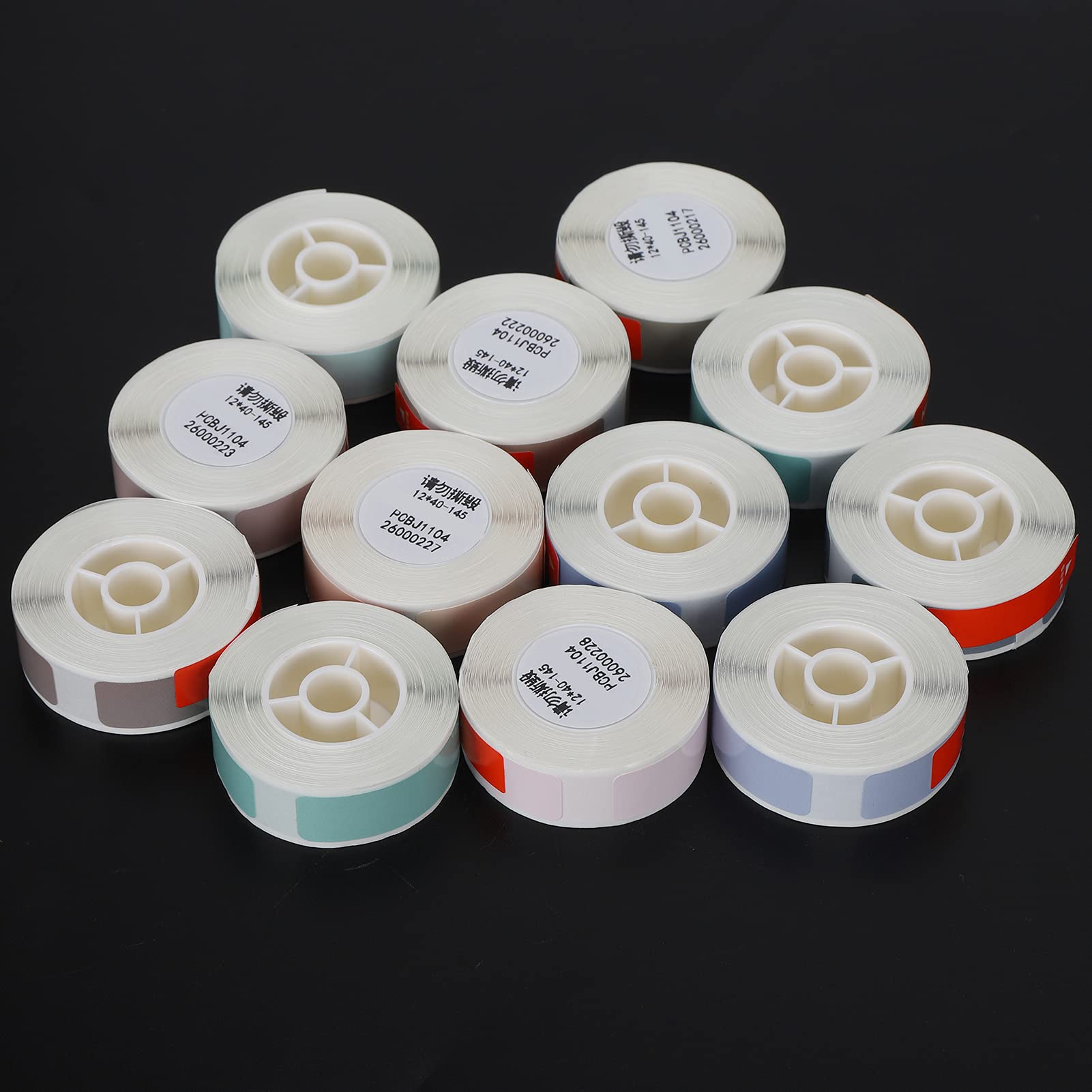 Changor 12 Stück Thermoaufkleber Zum Beschriften, Wasserfestes Klebepapier, Perfekt für die Organisation in Küche und Zuhause, PVC-Material, Größe 12 X 30 Mm (Herbstanzug)