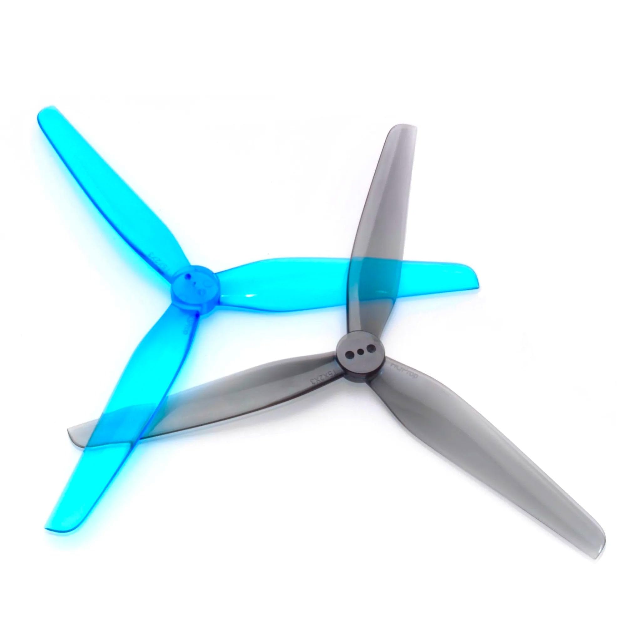 8pcs HQProp T5X2X3 5020 5 Inch 3-Blade T-Mount Propellers Set (4X CW / 4X CCW) Poly Carbonate (Blue)