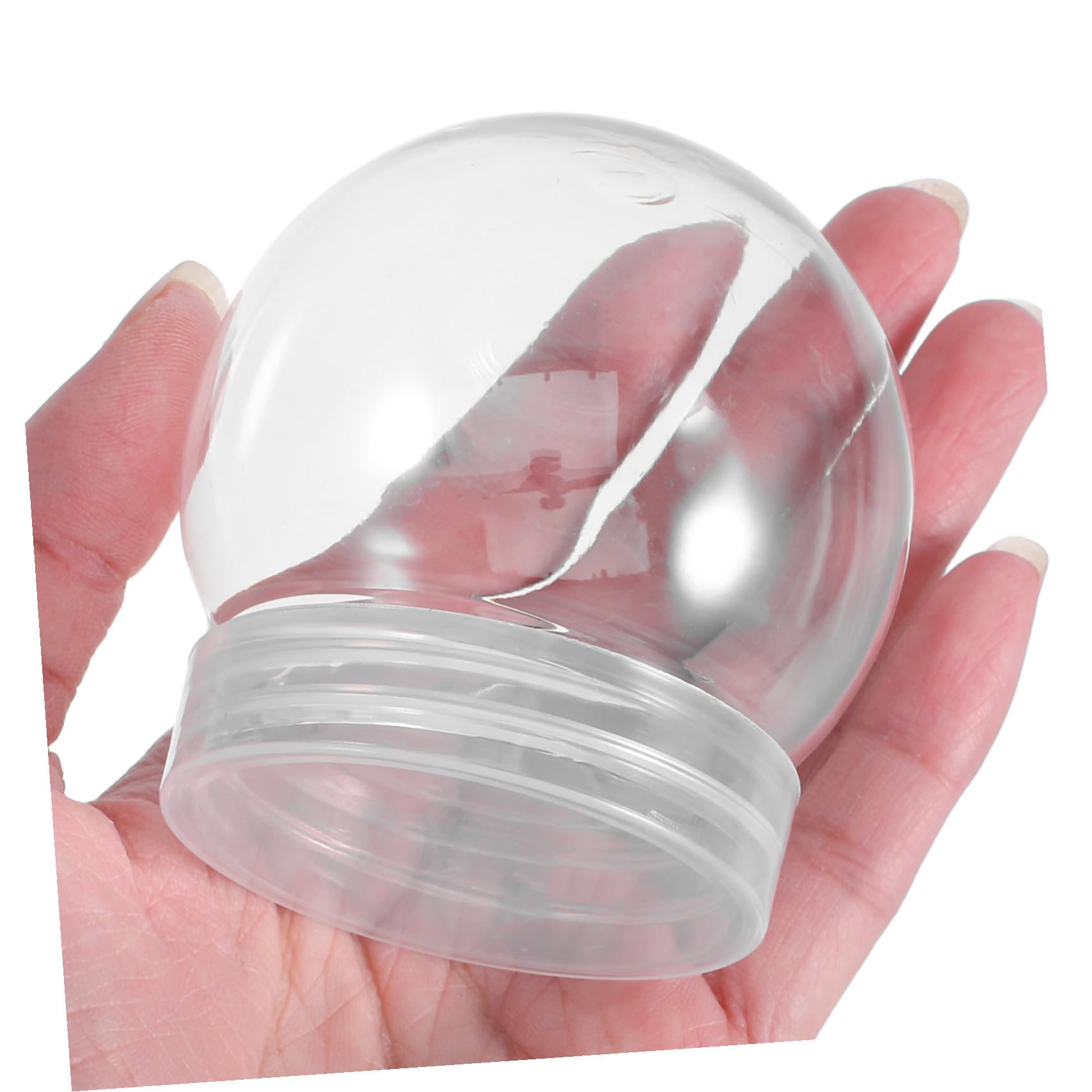 Boules à Neige 24 Pièces en Plastique Transparentes 150ml Accessoires Stables et Robustes pour Décoration de pour Créations Artisanales