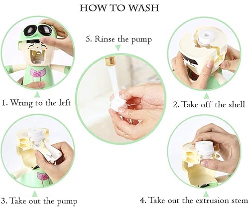 Miniatura 2 de Porta cepillos de dientes para niños con taza, bonitos dispensadores de pasta de dientes manos libres, estuche exprimidor automático de pasta de