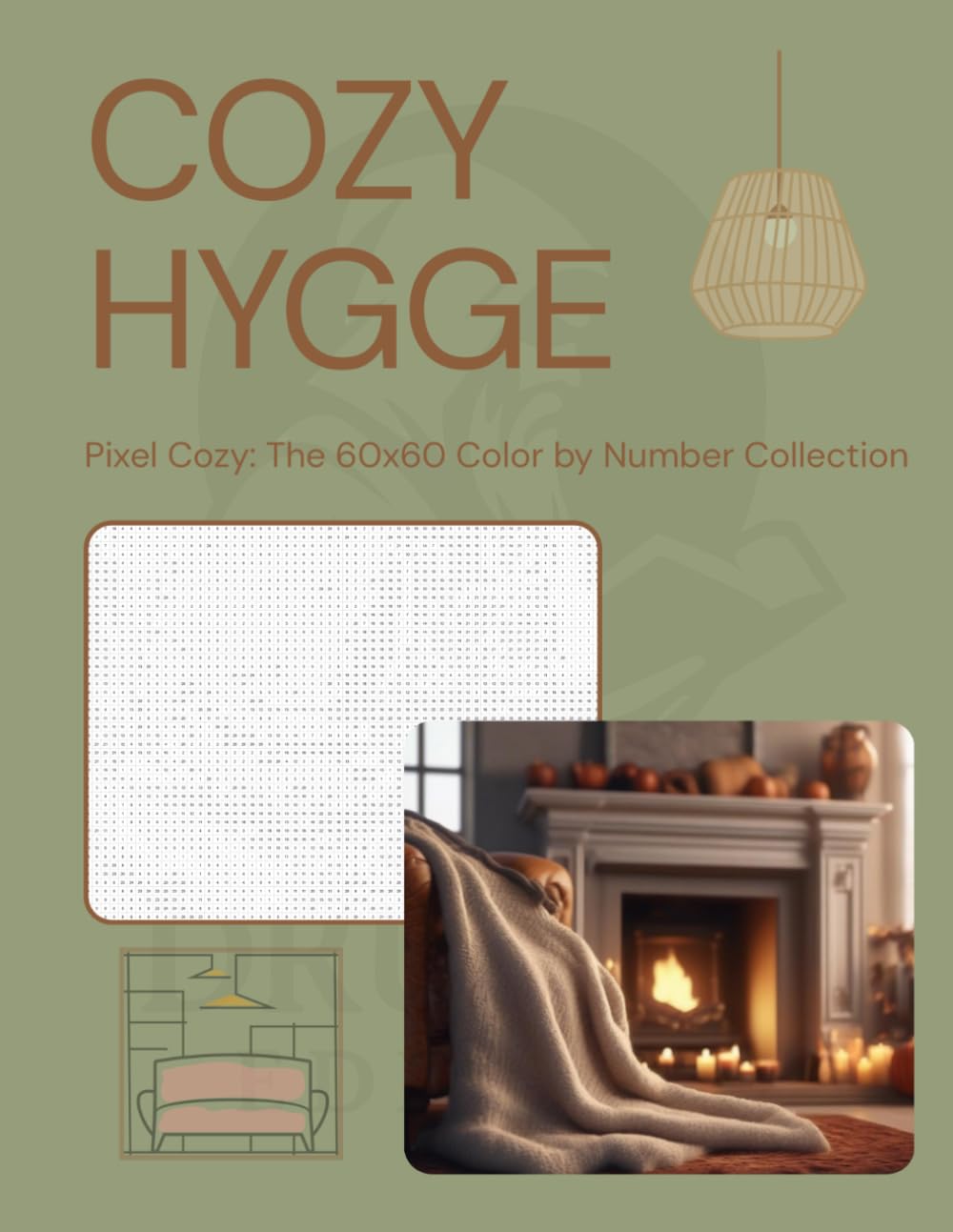 Pixel Art Retreat: Cozy Hygge: A Mindful 60x60 Pixel Art Coloring Journey Through Nordic Comfort (Pixel Art Retreat: The Cozy Escapism Series)