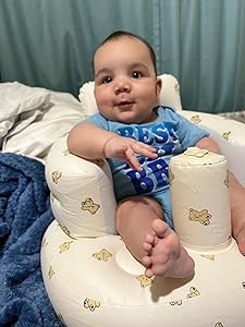 Momsnug Baby Beach ChairInflatable Baby Seat for Babies 3 Months and Up,Summer Bumbo Seat for Learning to Sit, Feeding, Camping