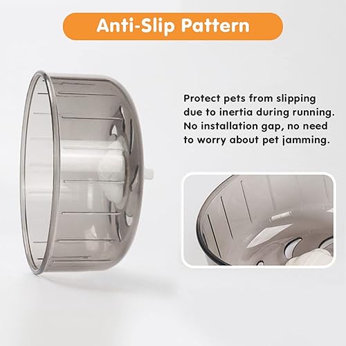 Miniatura 6 de TOPINCN Rueda de material translúcido, rueda pequeña lavable para mascotas, para perros de la pradera para erizos para ratas para el hogar