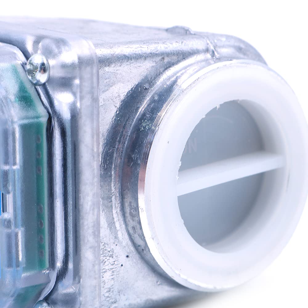 NUZAMAS Misuratore di portata digitale a turbina in lega di alluminio Misuratore di portata elettronico manometro da 1 pollici filettatura interna per acqua liquida, diesel