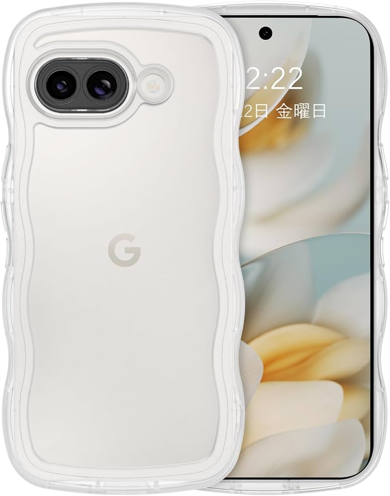 Amazon.co.jp: GUAGUA Google Pixel 9A ケース クリア ウェーブ
