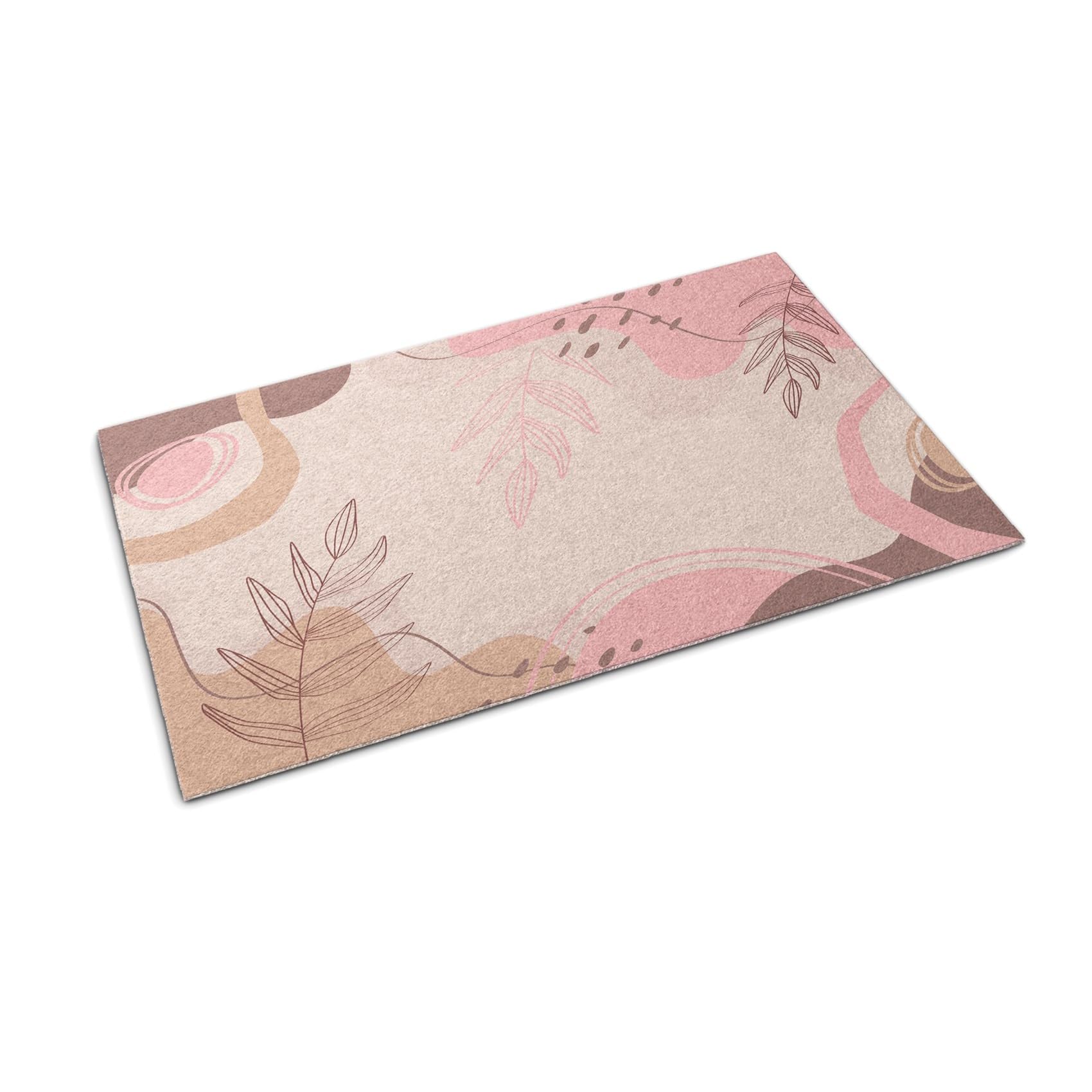 Paillasson extérieur 60x40 cm résistant aux intempéries pour balcon et terrasse motif fleurs