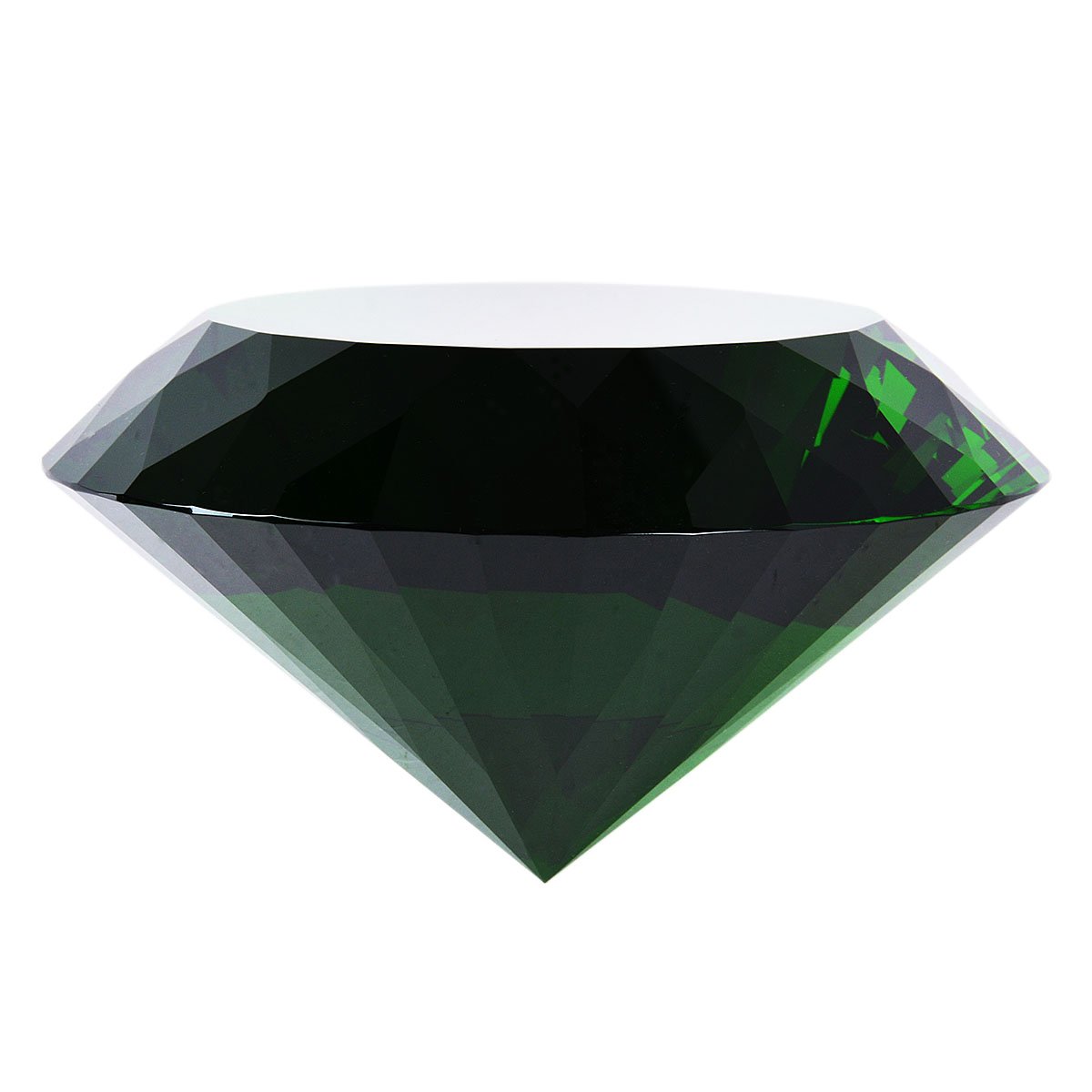Kristalldiamant-Briefbeschwerer von Longwin, 150 mm breit, als Dekoration für zu Hause oder für Veranstaltungsorte, in einheitlicher Farbe., grün
