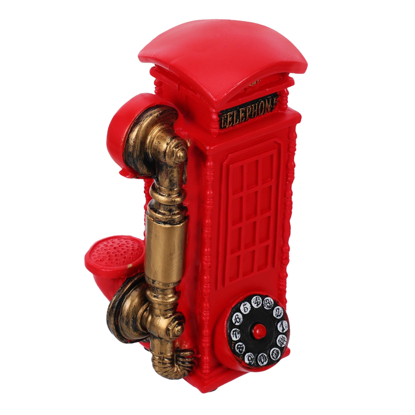 Cabilock Telephone Booth Decoration: Vintage Antique Rotary Dial Phone Model - for Home Decor Classic Ornament Retro Style Display