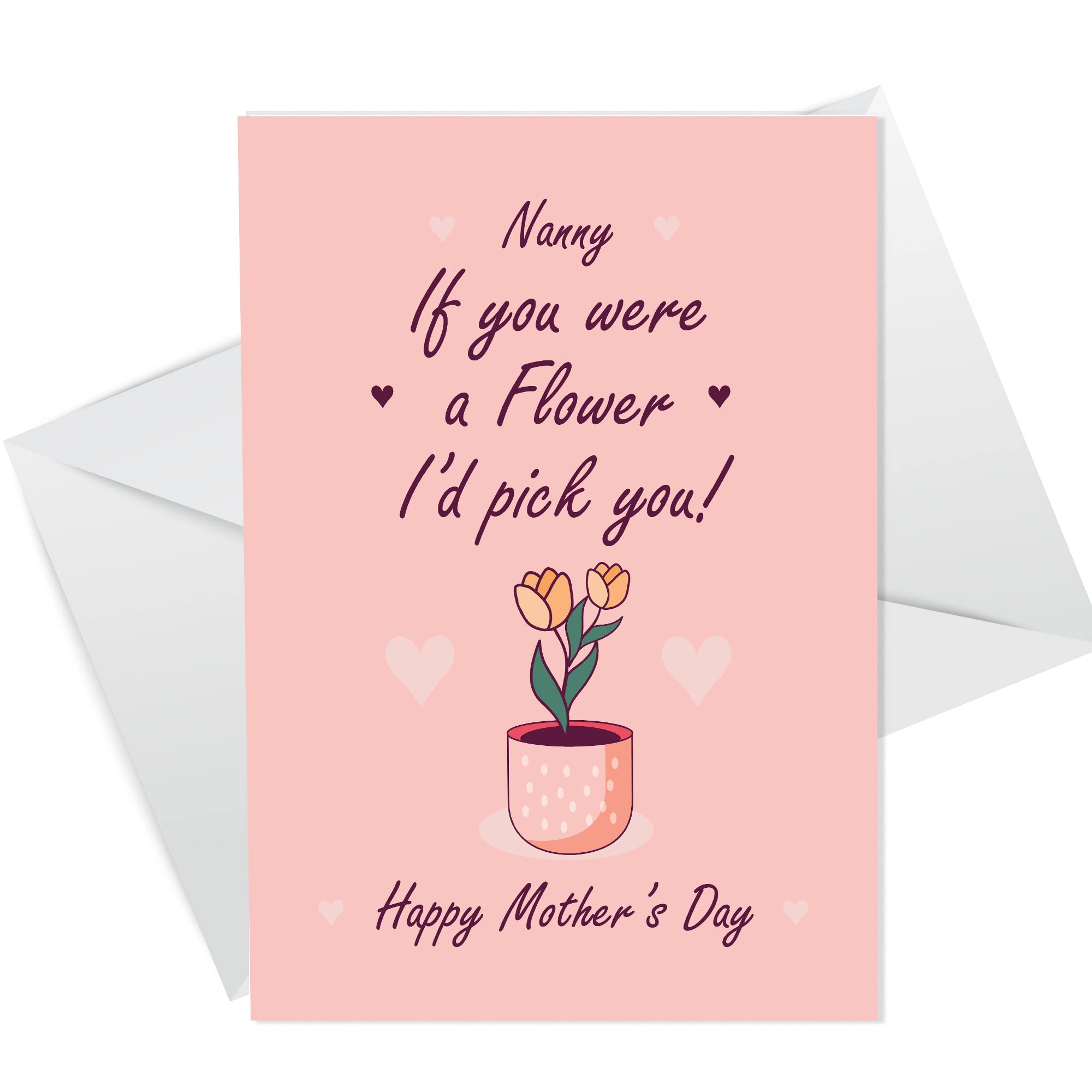Cute Mothers Day Card For Nanny Handmade Novelty Card For Grandparents