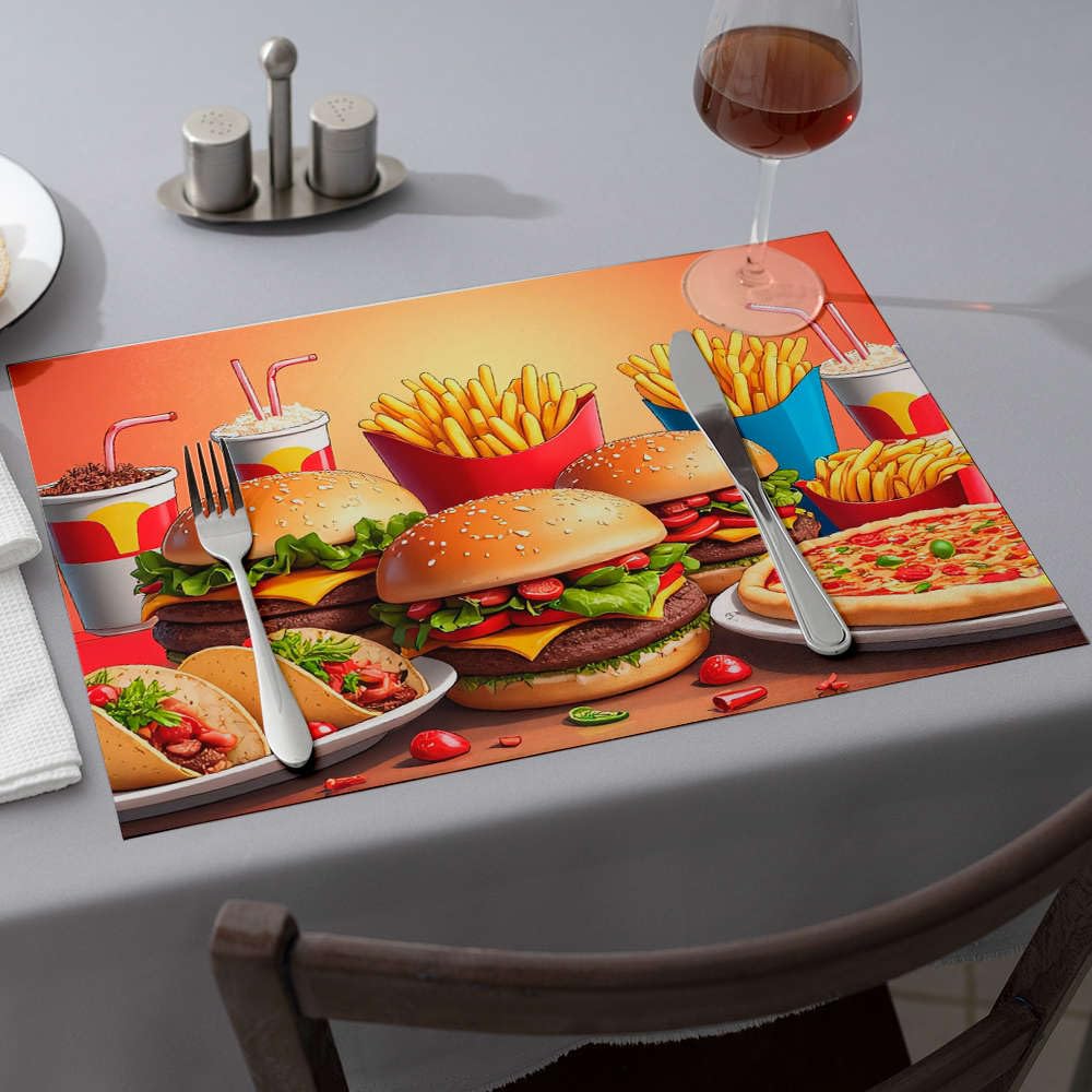 Sets de table de Pâques Lot de 6 pour repas fast-food et décoration de table festive en famille