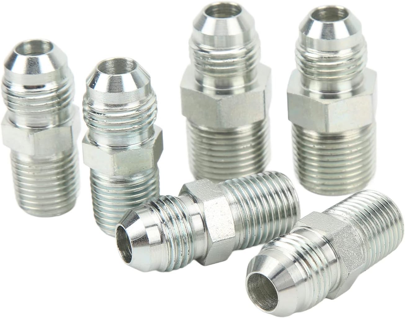 70in Transmission Cooler Hose Line with 12 Adapters, Stainless Steel Flexible Replacement for Cars Trucks, Fit for 700R4 4L60E TH350 TH400 Power Glide, Durable AN6 Inverted F