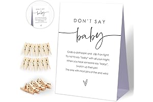 Adorable Baby-Themed Shower Game Keepsake: 'Don't Say Baby' Clothespin Game