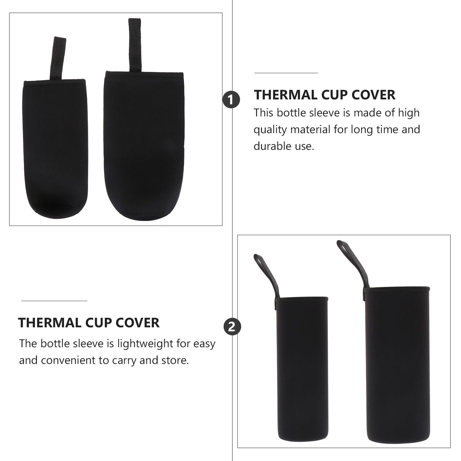 Funda Térmica para Botella de Silicona Gruesa, Protectora Antideslizante para Vaso de Vidrio 550ml y 1000ml, 10 Piezas, Adecuado para Deportes y Actividades al Aire Libre