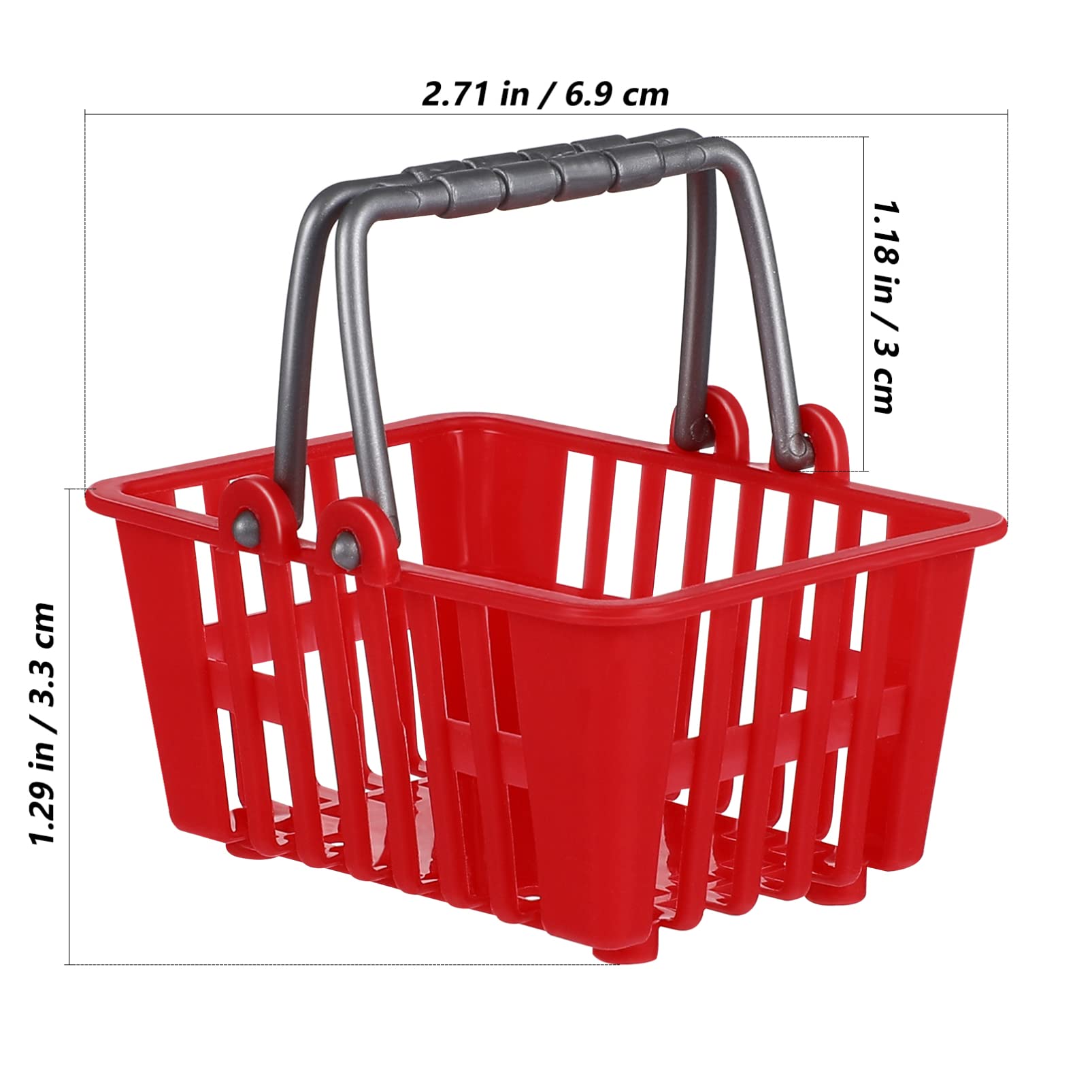 Amazon.co.jp: ミニチュア バスケット かご 10個 買い物かご ミニ収納