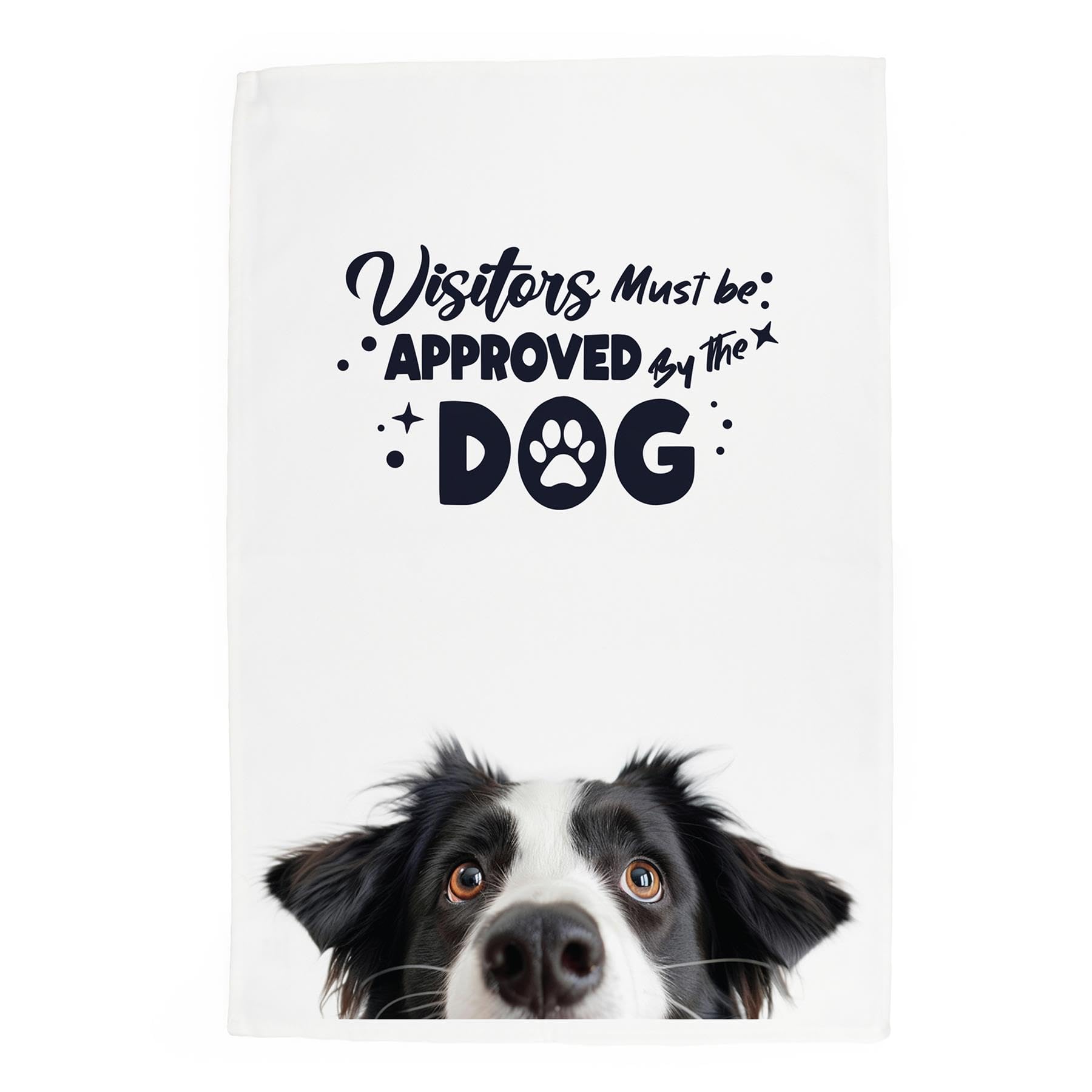 Novelty Dog Tea Towel - Border Collie Kitchen Dish Towel/Drying Cloth Gift