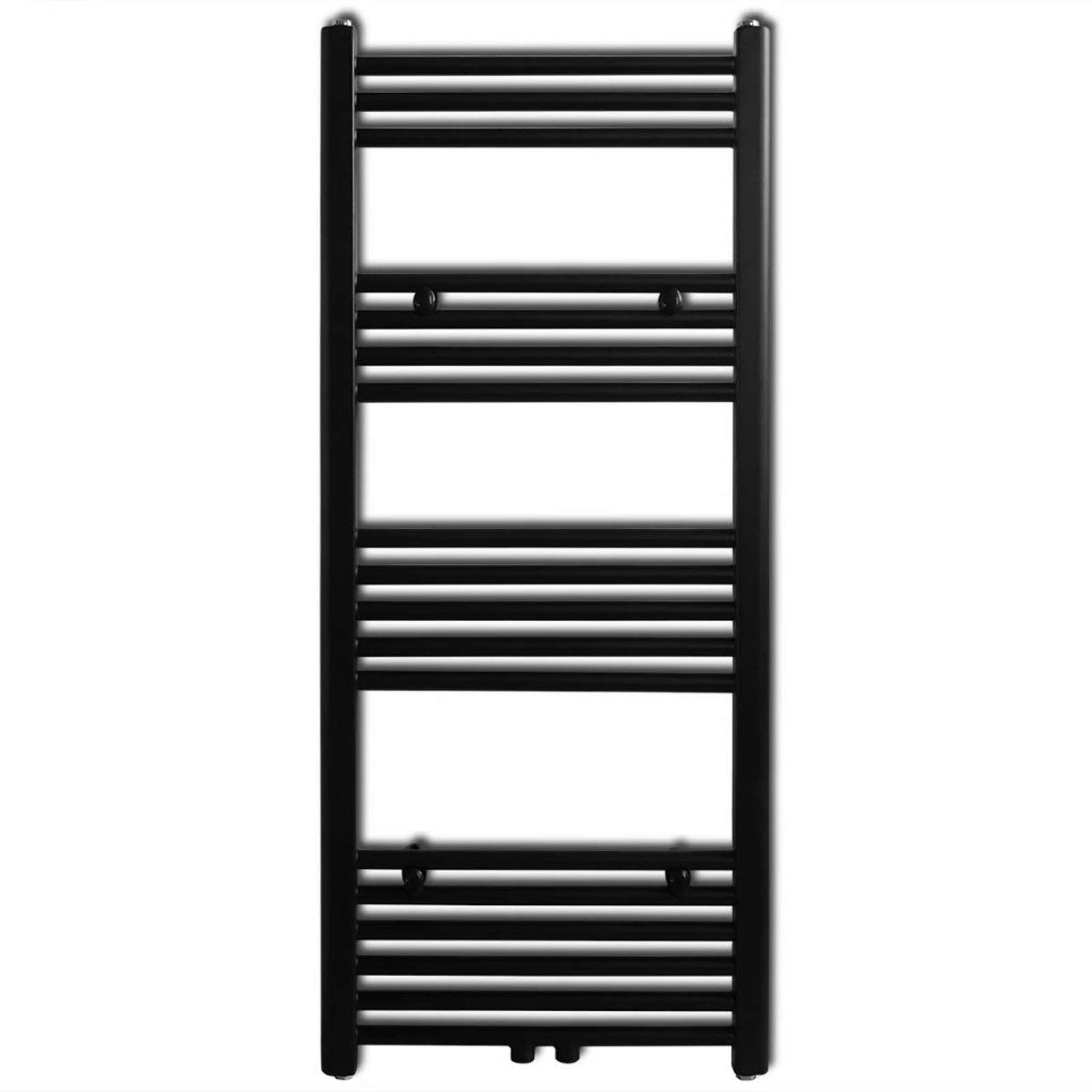 Radiador toallero de baño Recto Negro 500 x 1160 mm Radiadores De Agua Calefaccion