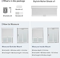 Vista 5 de HOTSOON Persianas enrollables opacas sin cordón, con cenefa de casete, con aislamiento térmico, protección UV, para hogar, oficina, dormitorio