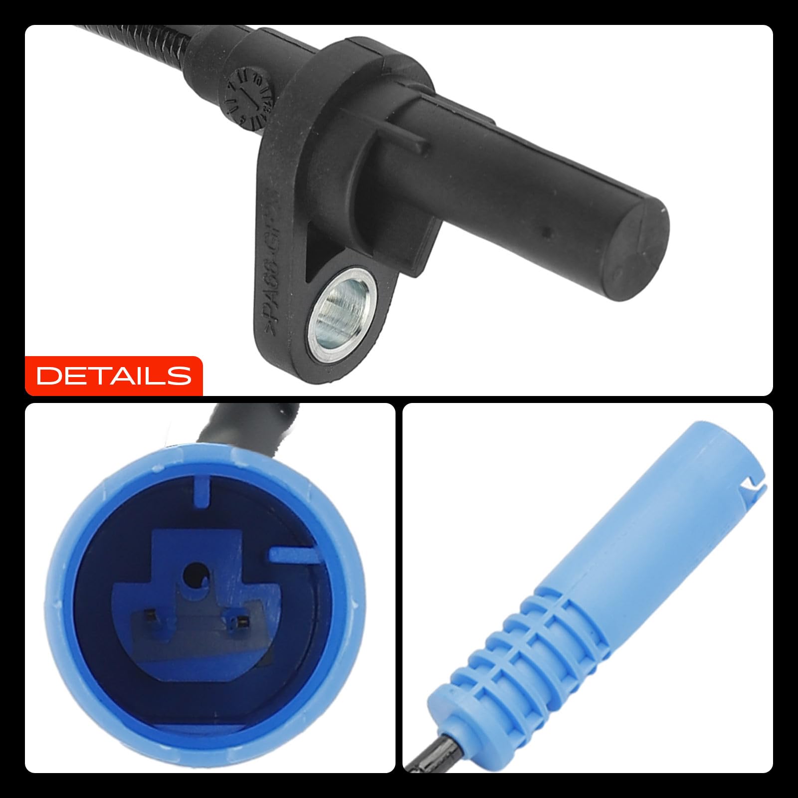 Frankberg Sensore Velocità Ruota ABS Sensore ABS 2-Poli Compatibile con Serie 3 Touring E91 Serie 3 E90 Serie 3 Coupé E92 Replace# 34526764858