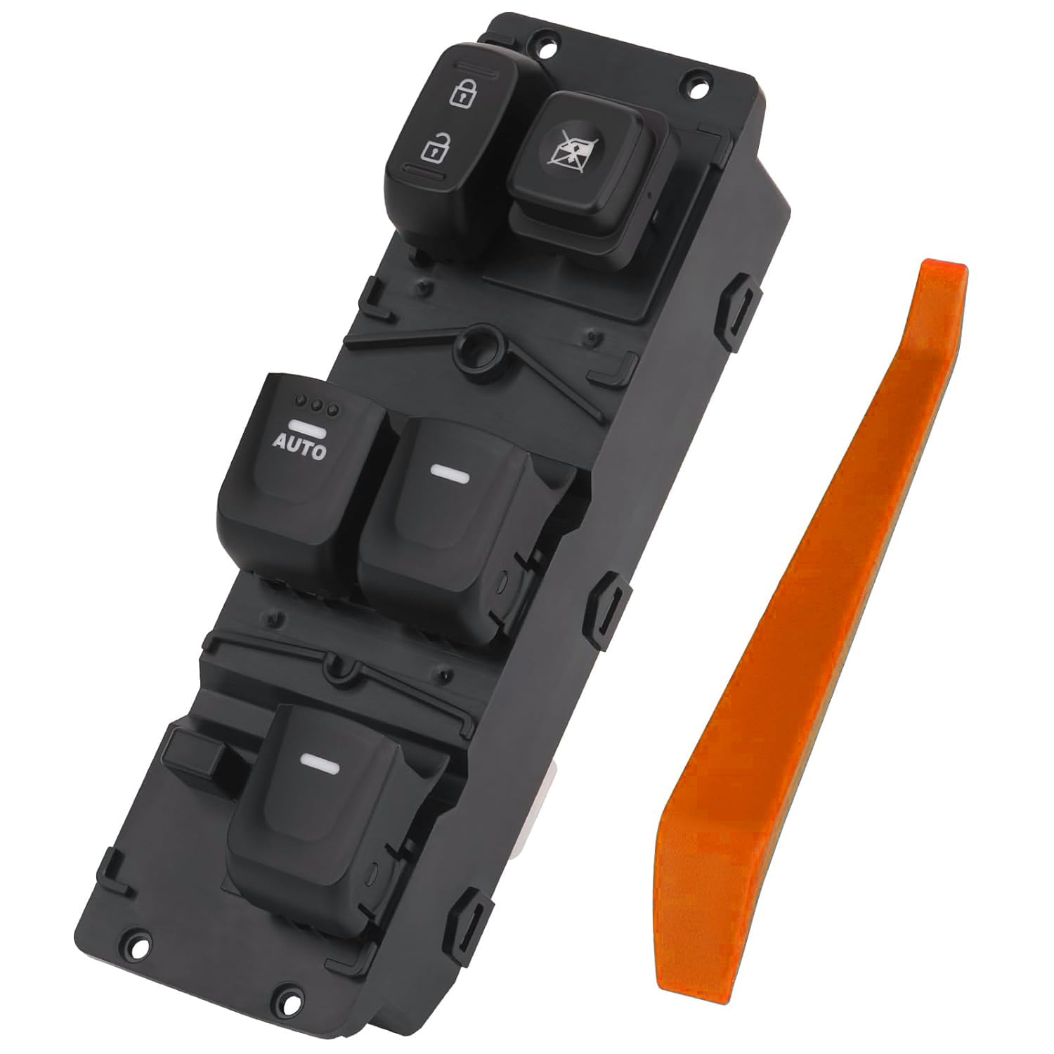 Master Power Window Switch Button Front Left Driver Side Compatible with 2012 2013 2014 2015 2016 2017 Hyundai Veloster, Replaces OEM 93570-2V000, 1 Auto, 16 Pins